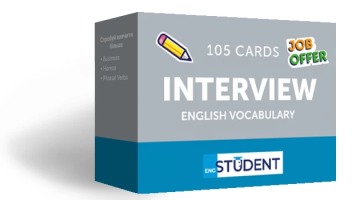 Картки для вивчення  АНГЛІЙСЬКИХ СЛІВ INTERVIEW ENGLISH VOCABULARY 105 cards