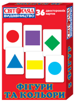 Роздавальний матеріал "Фігури та кольори" 36 двосторонніх карток