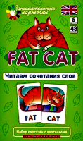 Карточки Толстый кот (Fat cat) Читаем сочетания слов. Уровень 5