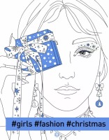 #girls#fashion#christmas. Книги для дозвілля. Розмальовка