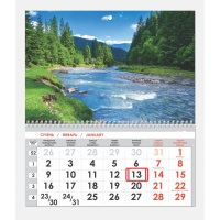 Календар  односекційний  офісний з бегунком  2024 Рік Природа Карпат.