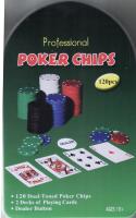 Набір Poker Game Set 120 ps у металевій коробці 1040-2