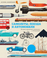 История изобретений Самолеты,поезда и автомобили.История современного транспорта в 100 рисунках
