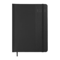 Щоденник датований 2026 Buromax Barone штучної шкіри, А5, 336,Чорний, BM.21107-01