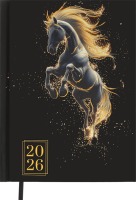 Щоденник датований 2026 Buromax Horse, А5, 336,Чорний, BM.2189-01