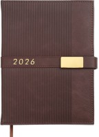 Щоденник датований 2026 Buromax Leroy зі штучної шкіри, А5, 336,Коричневий, BM.21145-25