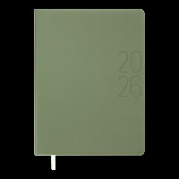 Щоденник датований 2026 Buromax Morandy Style зі штучної шкіри, А5, 336, Зелений, BM.21135-04