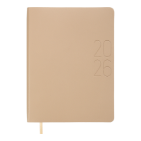 Щоденник датований 2026 Buromax Morandy Style зі штучної шкіри, А5, 336,Пісочний, BM.21135-22