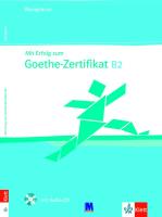 Mit Erfolg zum Goethe--Zertifikat B2  Übungsbuch mit Audio-CD
