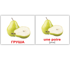 Карточки Русско-французские Фрукты и овощи Les fruits et legumes20 мини 100х80