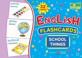 Англійська мова. Флешкартки.Шкільні речі. English Flashcards. School things 32 cards