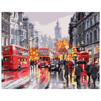 Лондон з червоним акцентом  VA-2100 Картини за номерами Розмір 40х50 cм