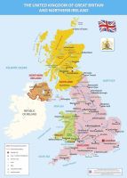 Плакат Карта Великобританії