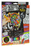 Набір креатівної творчості Бархатна размальовка фломастерами "Velvet", Danko Toys, VLV-01-06