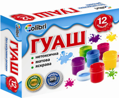 Гуашь Яскраві плями 12 кольорів