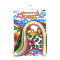 Набір для квілінга на планшеті №1. 10 кольорів. 100 смужок. 400 мм