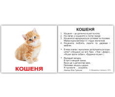 Картки Українські Свійські тварини с фактами 40 мини 100х80