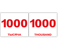 Карточки Англо-русские Числа Numbers 40 мини 100х80