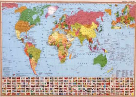 Політична карта світу 1:54000000