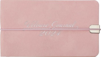 Щоденник датований 2024 кишеньковий Velour рожевий штучна шкіра BM.2902-10