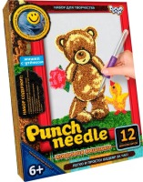 Набір креатівної творчості "Punch needler" Килимова вишивка, Danko Toys, PN-01-01 Ведмедик з каченям
